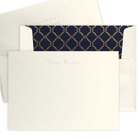 Luxury Nelson Flat Note Card Collection - Embossed